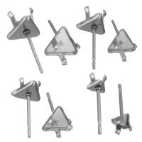 304 Stainless Steel Earring Stud Component, polished, fashion jewelry & DIY original color 