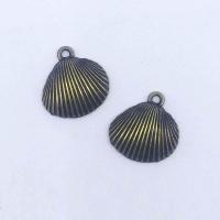 Zinc Alloy Jewelry Pendants, Shell, antique bronze color plated, vintage & DIY Approx 1mm 