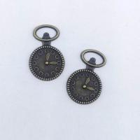 Zinc Alloy Jewelry Pendants, Clock, antique bronze color plated, vintage & DIY Approx 3mm 