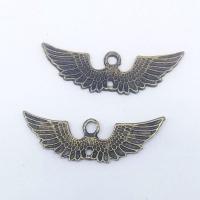 Wing Shaped Zinc Alloy Pendants, antique bronze color plated, vintage & DIY Approx 1mm 