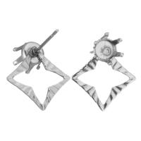 Stainless Steel Earring Stud Component, 304 Stainless Steel, polished, durable & DIY, original color 0.5mm,4mm 