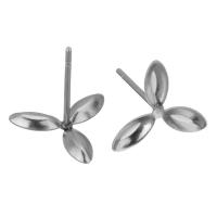 Stainless Steel Earring Stud Component, 304 Stainless Steel, polished, durable & DIY, original color 0.5mm 