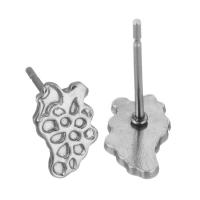 Stainless Steel Earring Stud Component, 304 Stainless Steel, polished, durable & DIY, original color 0.5mm 