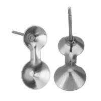 Stainless Steel Earring Stud Component, 304 Stainless Steel, polished, durable & DIY, original color 0.5mm,4mm,6mm 