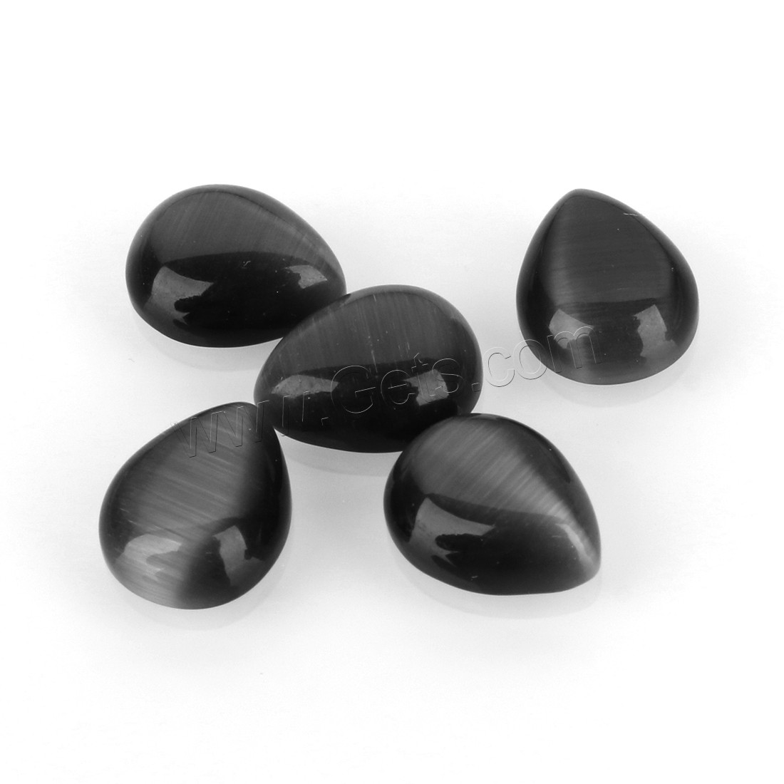 Cats Eye Cabochons, Teardrop, DIY & different size for choice & faceted, more colors for choice, Sold By PC