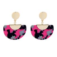 Zinc Alloy Drop Earring, with Acrylic, gold color plated, vintage & fashion jewelry & for woman, 42*30mm 