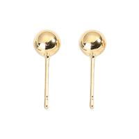 Brass Earring Stud Component, brass post pin, plated, Corrosion-Resistant & DIY 