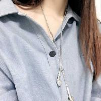 Collar de cadena suéter de acero inoxidable, Vintage & Mini & Joyería & unisexo, color original, longitud:aproximado 31 Inch, Vendido por UD