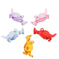 Transparent Acrylic Pendants, Kangaroo, cute & fashion jewelry & DIY & jelly style, mixed colors Approx 3mm, Approx 