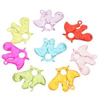 Transparent Acrylic Pendants, Chicken, cute & fashion jewelry & DIY & jelly style, mixed colors Approx 3mm, Approx 