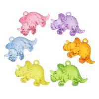 Transparent Acrylic Pendants, Dinosaur, cute & fashion jewelry & DIY & jelly style, mixed colors Approx 3mm, Approx 