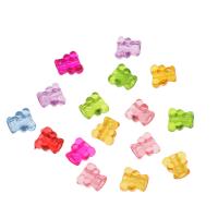 Jelly Style Acrylic Beads, Bear, Mini & cute & DIY, mixed colors Approx 3mm, Approx 