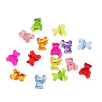 Jelly Style Acrylic Beads, Bear, Mini & cute & DIY, mixed colors Approx 2mm, Approx 