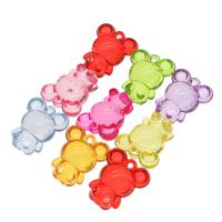Transparent Acrylic Pendants, Mouse, cute & fashion jewelry & DIY & jelly style, mixed colors Approx 3mm, Approx 