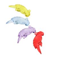 Transparent Acrylic Pendants, Parrot, cute & fashion jewelry & DIY & jelly style, mixed colors Approx 3mm, Approx 
