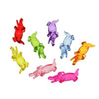Transparent Acrylic Pendants, Crocodile, cute & fashion jewelry & DIY & jelly style, mixed colors Approx 2.5mm, Approx 