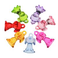 Transparent Acrylic Pendants, Dog, cute & fashion jewelry & DIY & jelly style, mixed colors Approx 3mm, Approx 
