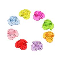Transparent Acrylic Pendants, Rose, cute & fashion jewelry & DIY & jelly style, mixed colors Approx 1.5mm, Approx 