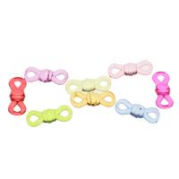 Acrylic Jewelry Connector, Bowknot, cute & fashion jewelry & DIY & 1/1 loop, mixed colors Approx 3.5mm, Approx 