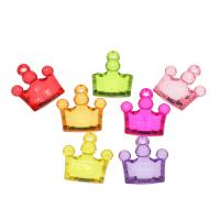 Transparent Acrylic Pendants, Crown, cute & fashion jewelry & DIY & jelly style, mixed colors Approx 2.5mm, Approx 