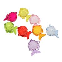Transparent Acrylic Pendants, Fish, cute & fashion jewelry & DIY & jelly style, mixed colors Approx 2.5mm, Approx 