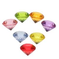 Transparent Acrylic Cabochons, Diamond Shape, cute & fashion jewelry & DIY, mixed colors, 29*17mm, Approx 