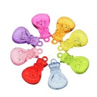 Transparent Acrylic Pendants, Money Bag, cute & fashion jewelry & DIY & jelly style, mixed colors Approx 2.5mm, Approx 