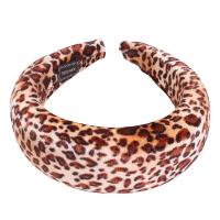 Pleuche Hair Band, with Sponge, Thicken & for woman & leopard pattern 