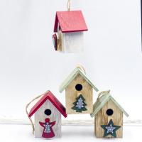 Wood Christmas Hanging Ornaments, House, stoving varnish, Christmas Design & cute 80*70mm 