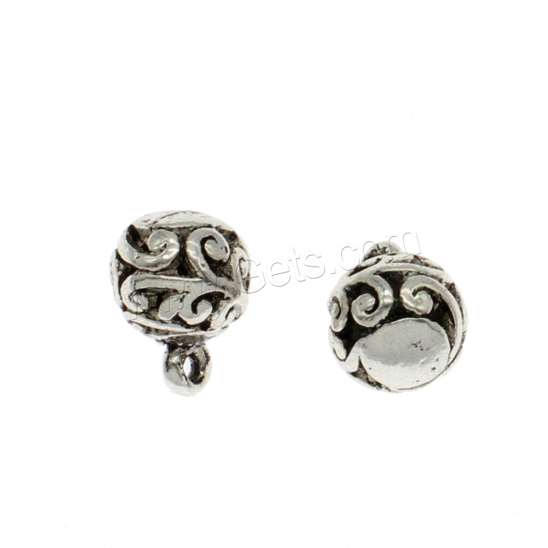 Zinc Alloy Hollow Pendants, antique silver color plated, different size for choice, Hole:Approx 1.2mm, 100PCs/Bag, Sold By Bag