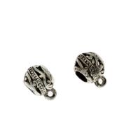 Zinc Alloy Bail Beads, antique silver color plated & hollow Approx 1.2,3.4mm 