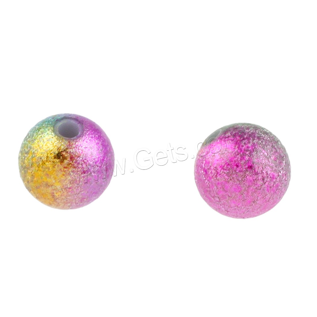 Acrylic Jewelry Beads, Round, fashion jewelry & gradient color & DIY & different size for choice, multi-colored, Sold By Bag