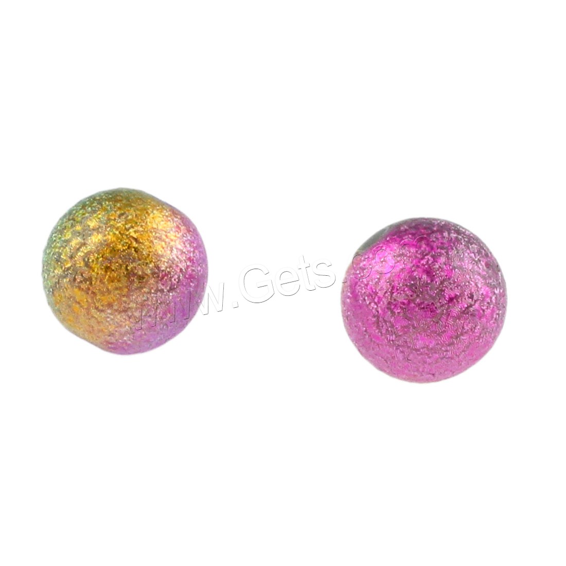 Acrylic Jewelry Beads, Round, fashion jewelry & gradient color & DIY & different size for choice, multi-colored, Sold By Bag