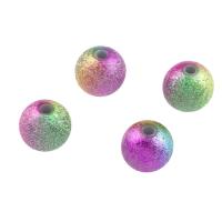 Acrylic Jewelry Beads, Round, fashion jewelry & gradient color & DIY multi-colored 