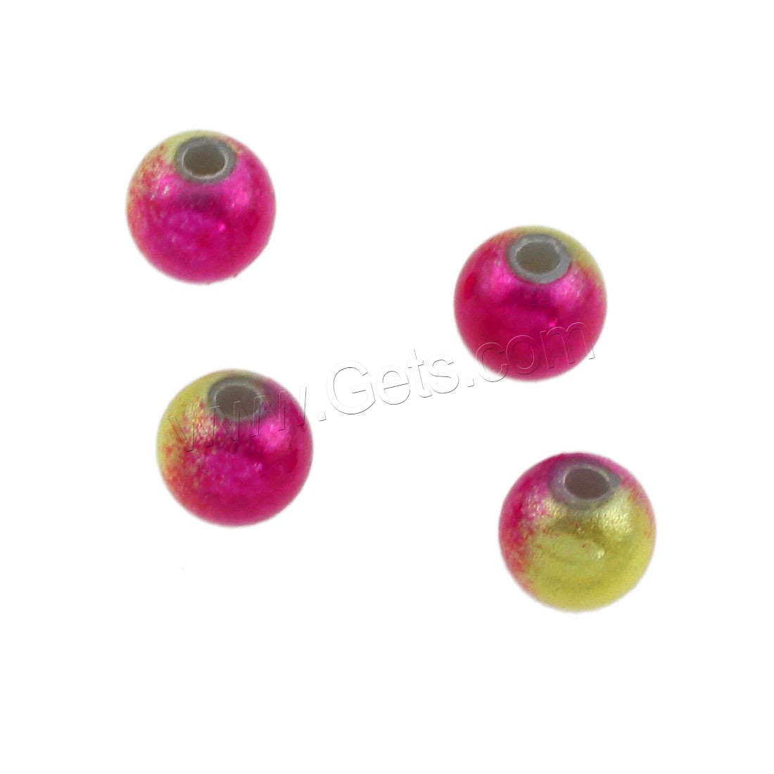 Acrylic Jewelry Beads, Round, fashion jewelry & DIY, more colors for choice, 6mm, Hole:Approx 1mm, Approx 5000PCs/Bag, Sold By Bag