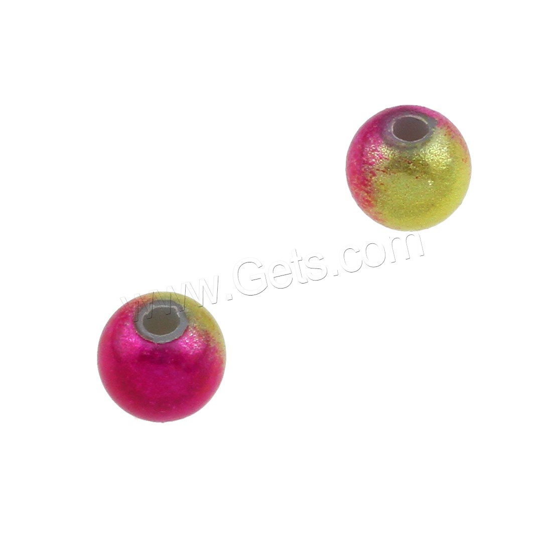 Acrylic Jewelry Beads, Round, fashion jewelry & DIY, more colors for choice, 6mm, Hole:Approx 1mm, Approx 5000PCs/Bag, Sold By Bag