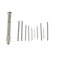 Stainless Steel Drilling Bit, portable & durable, original color, 0.8-2.5mm 