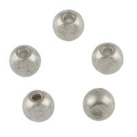 Zinc Alloy Jewelry Beads, Round, platinum color plated, DIY Approx 1.2mm, Approx 