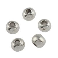Zinc Alloy Jewelry Beads, Round, platinum color plated, DIY Approx 1.4mm, Approx 