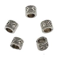 Zinc Alloy European Beads, Column, antique silver color plated, DIY Approx 4mm, Approx 