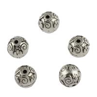 Zinc Alloy Jewelry Beads, Round, antique silver color plated, DIY Approx 1.5mm, Approx 