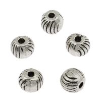 Zinc Alloy Jewelry Beads, Round, antique silver color plated, DIY Approx 1.4mm, Approx 