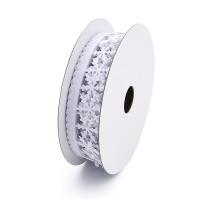 Polyester ribbon decoration, Snowflake, Christmas Design & cute & fashion jewelry & DIY, 25*5000mm 