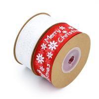 Polyester ribbon decoration, Snowflake, Christmas Design & cute & fashion jewelry & DIY 25*10000mm,25*20000mm 