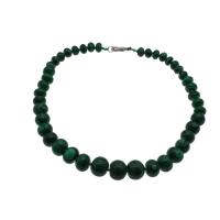 Gemstone Necklace, with Nylon Cord, platinum color plated & graduated beads & Unisex, 9.7*6mm-18*14mm Approx 18.9 Inch 