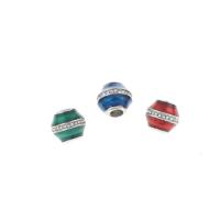Stainless Steel European Beads, 316L Stainless Steel, enamel & with rhinestone Approx 4mm 