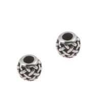Stainless Steel European Beads, 316L Stainless Steel, Round, DIY & blacken, original color Approx 4mm 