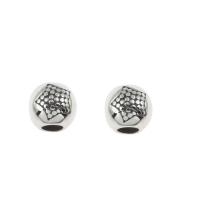 Stainless Steel European Beads, 316L Stainless Steel, Round, blacken, original color Approx 4mm 
