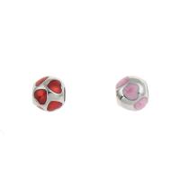 Stainless Steel European Beads, 316L Stainless Steel, Round, enamel Approx 4.5mm 