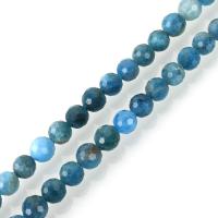 Apatite Beads, Apatites, Round, vintage & fashion jewelry & DIY & faceted, blue Approx 1mm Approx 15.5 Inch, Approx 
